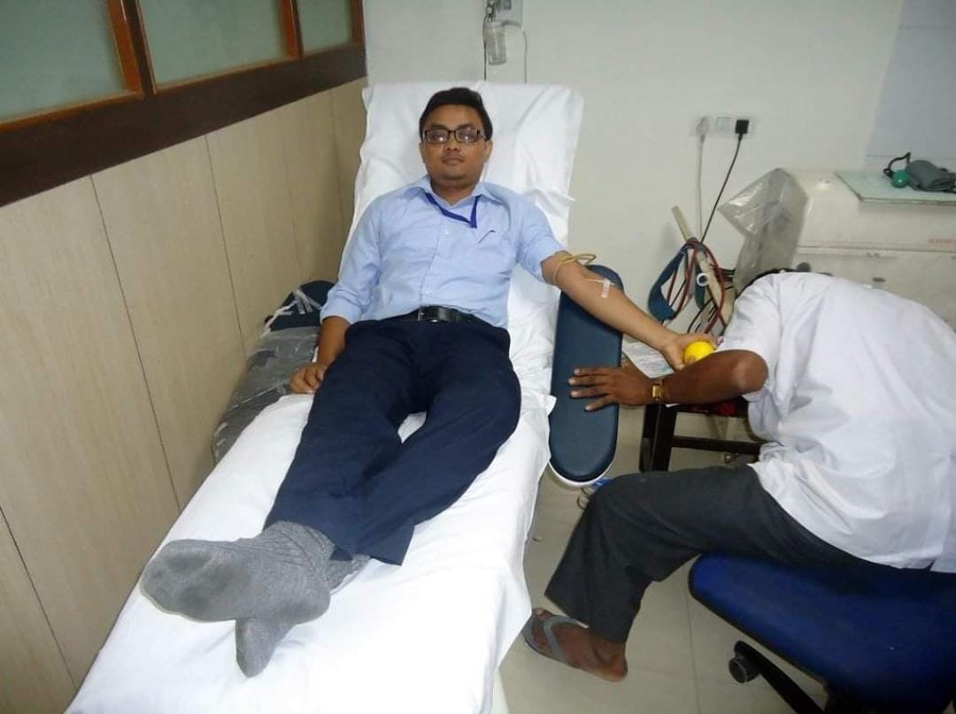 Blood Donation Camp in Post Graduate Institute of Hospital Administration college Campus, 2019